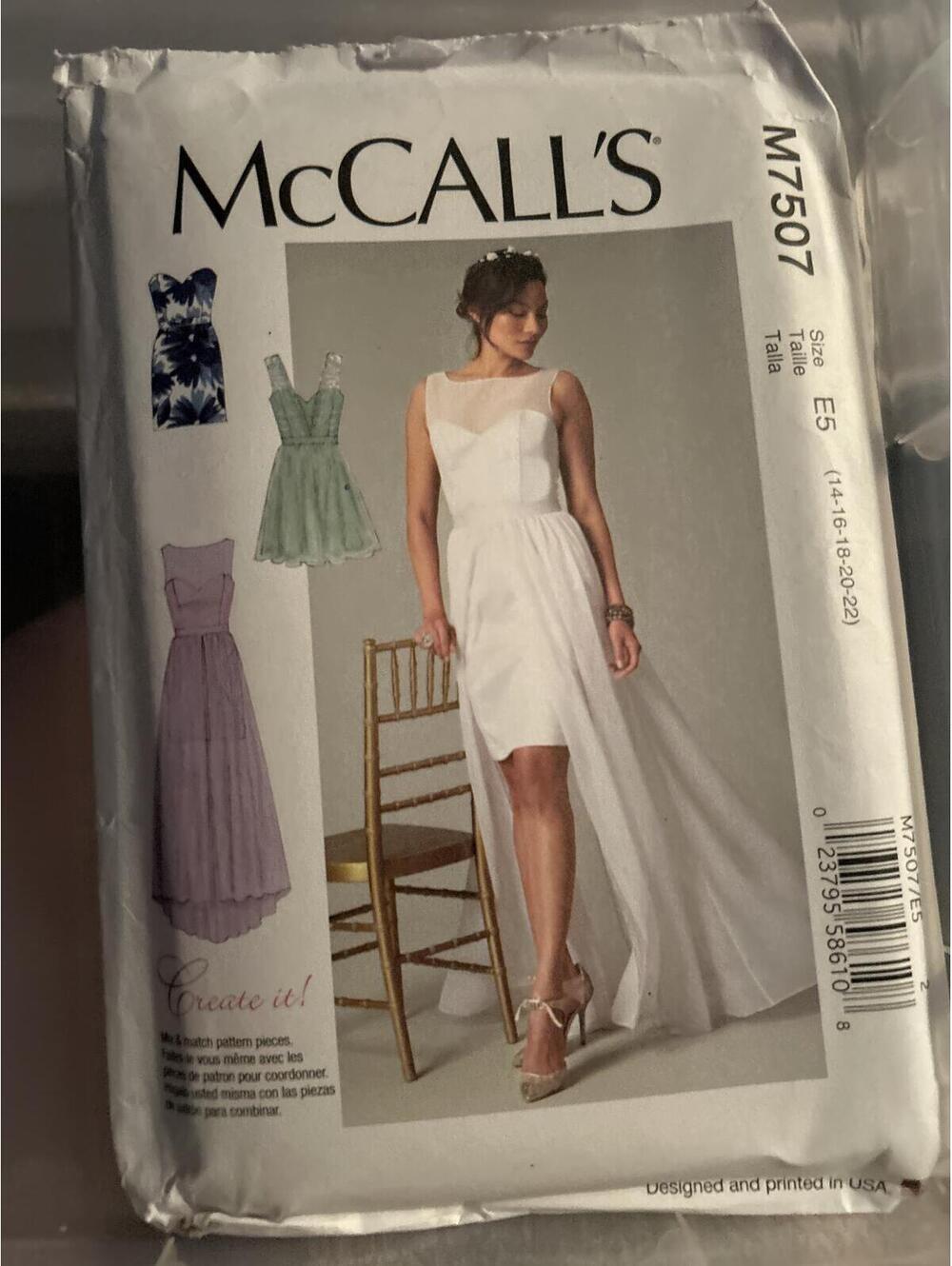 McCall's M7507DressSize 14-22- pb1 -pb2